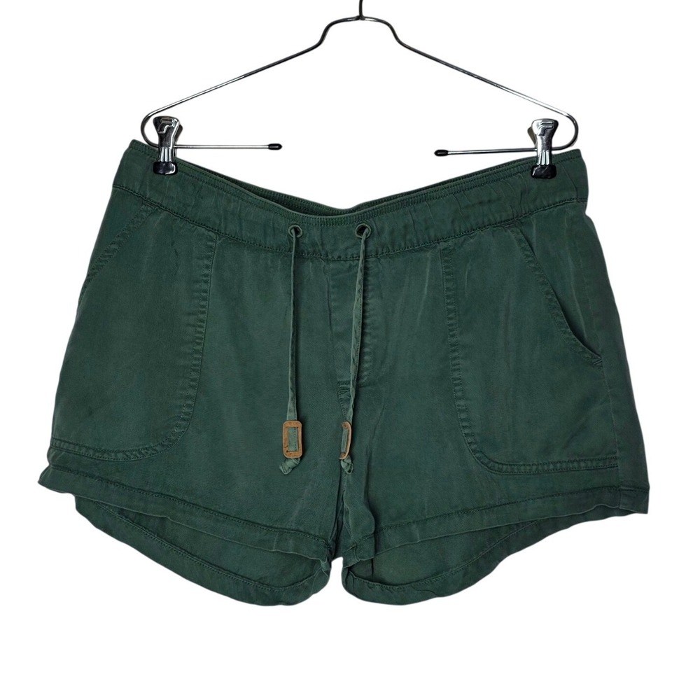 tentree Bamone Tencel Shorts Large Green Elastic Waist Sustainable Eco-Friendly